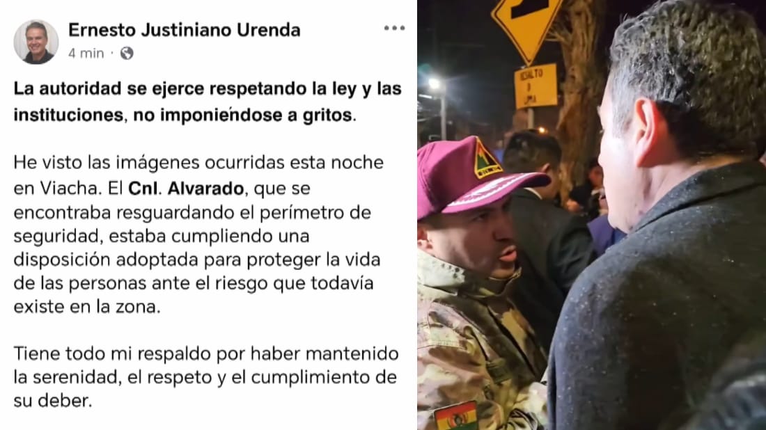 El ministro de Defensa respalda a militar que fue increpado por el vicepresidente