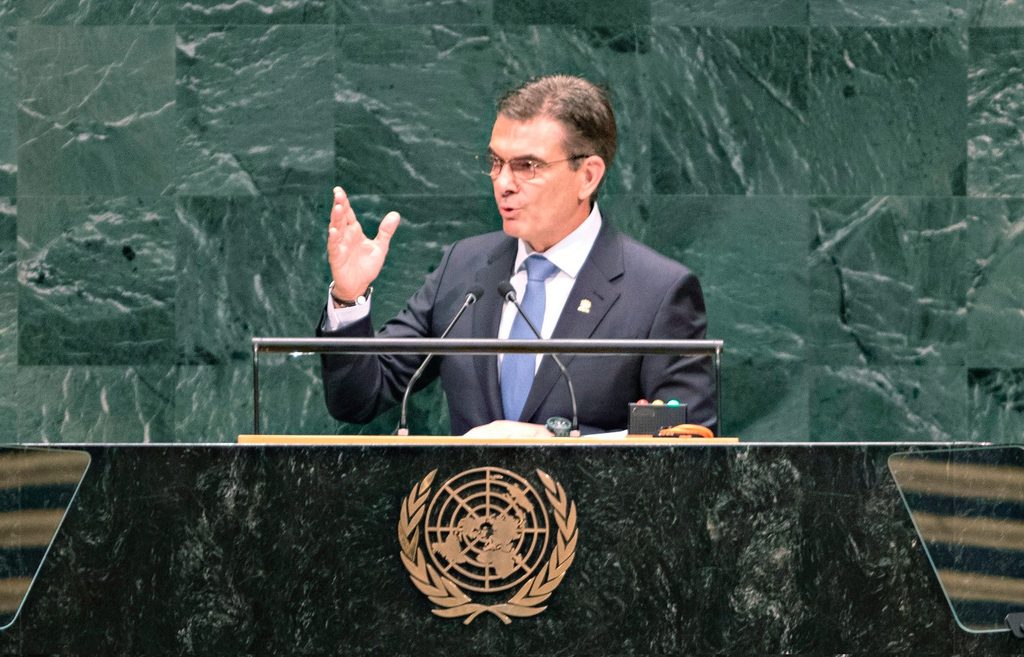 El presidente Rodrigo Paz brinda un discurso ante la Asamblea General de la ONU.