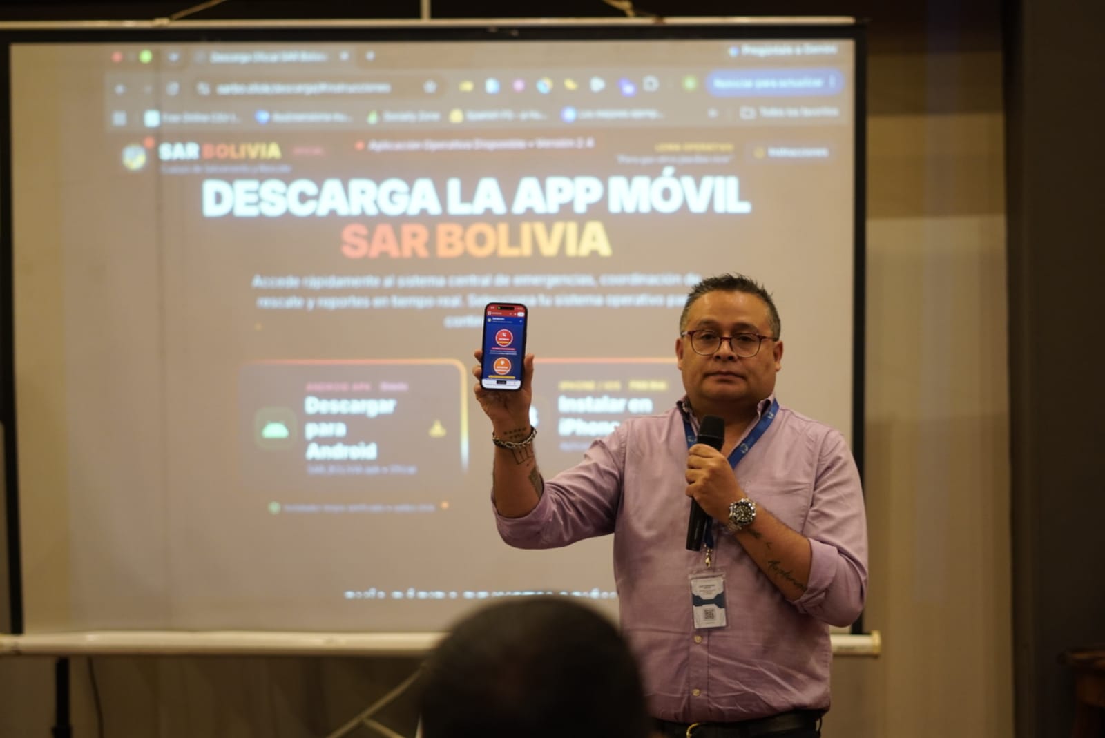 SAR Bolivia lanza «SARBOCLICK», la aplicación gratuita para pedir auxilio inmediato