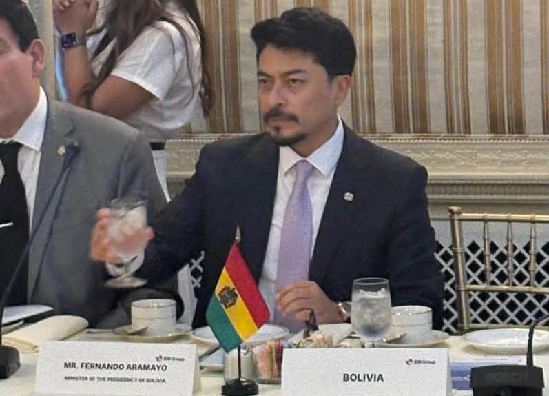 El ministro de la Presidencia, Fernando Aramayo en EEUU en una anterior visita. (Foto: Cancillleria)