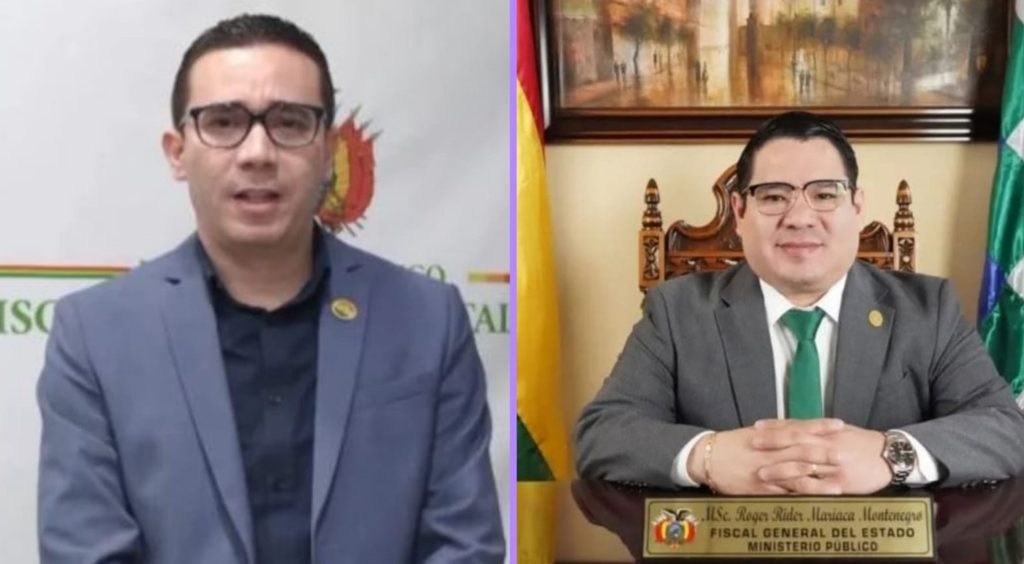 El fiscal departamental de Santa Cruz y el Fiscal General del Estado. 
