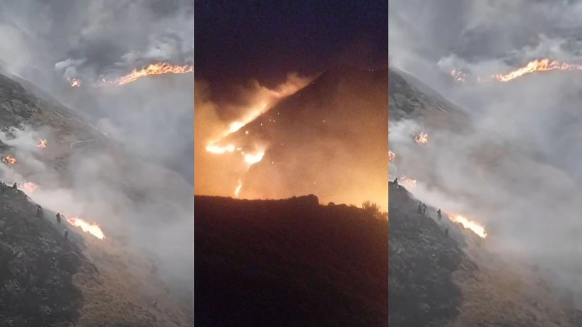 Incendio forestal en Tarija amenaza a comunidades y pone en alerta a la Cordillera de Sama