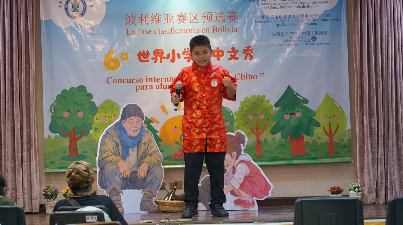 Niño cochabambino gana concurso nacional de chino mandarín y representa a Bolivia en China