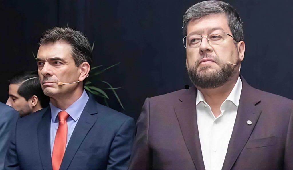 El presidente Rodrigo Paz y el líder de Unidad Nacional, Samuel Doria Medina.