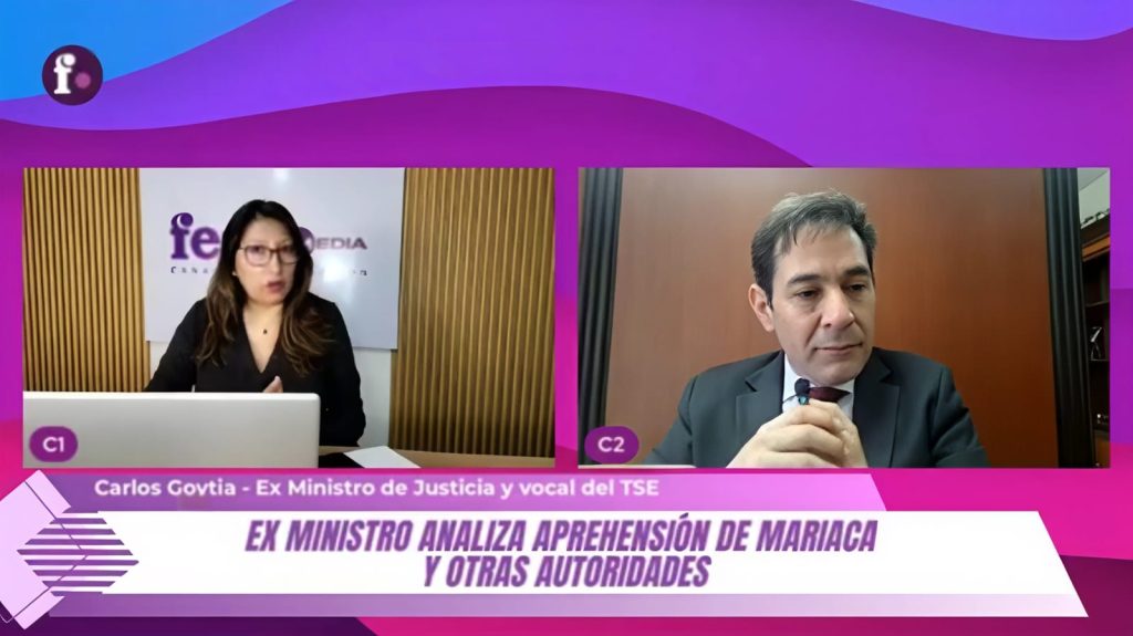 El exministro de Justicia, Carlos Goitia en entrevista con FEM Media. 