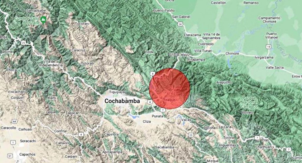 Imagen referencial de sismo en Cochabamba. 