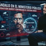 Imagen ilustrativa generada con IA sobre el Sistema Roma del Ministerio Público y el narcotraficante Sebastián Marset.