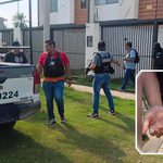La Policía en la vivienda donde el ciudadano peruano estaba secuestrado.