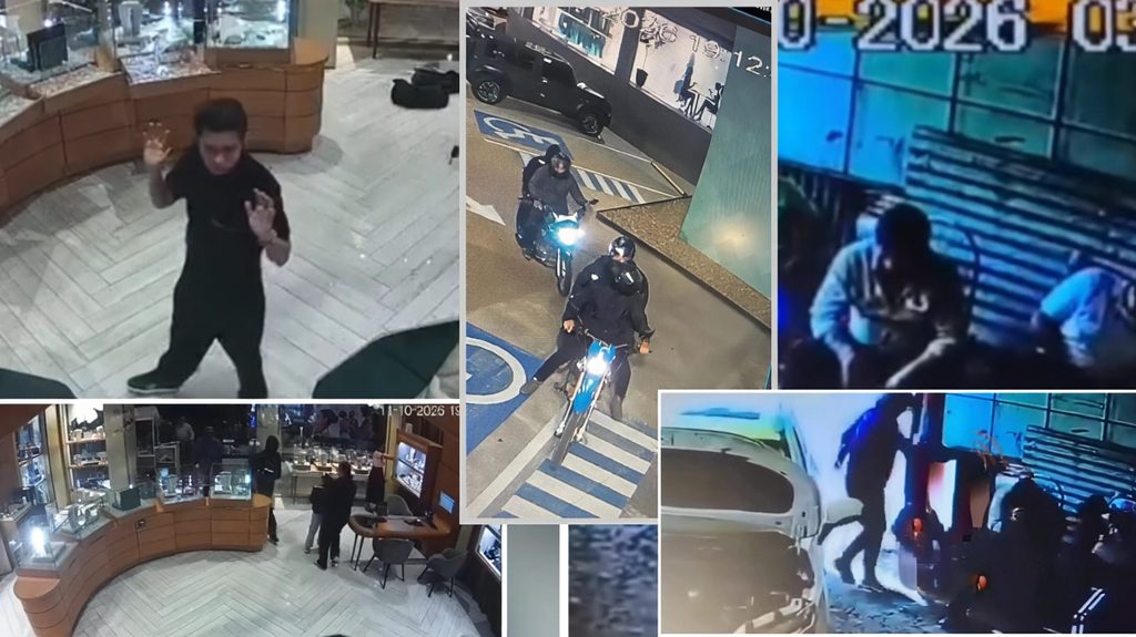Imagen compuesta por los últimos hechos de inseguridad que sucedieron en Santa Cruz.