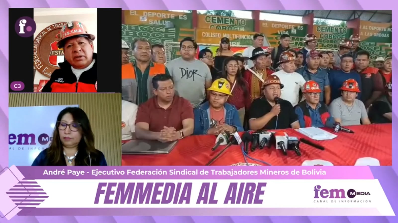 Mineros rechazan nuevas movilizaciones y exigen frenar la injerencia política en la COB