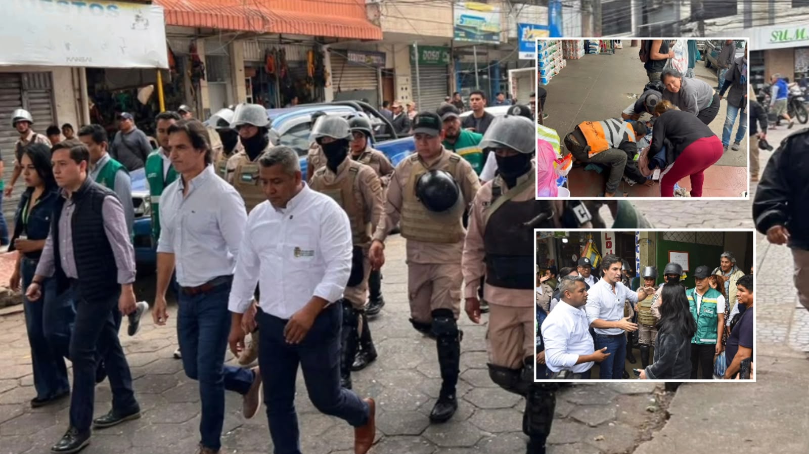 Santa Cruz: Comerciantes de “Los Cachis” resisten operativo municipal con destrozos y un saldo de 33 detenidos