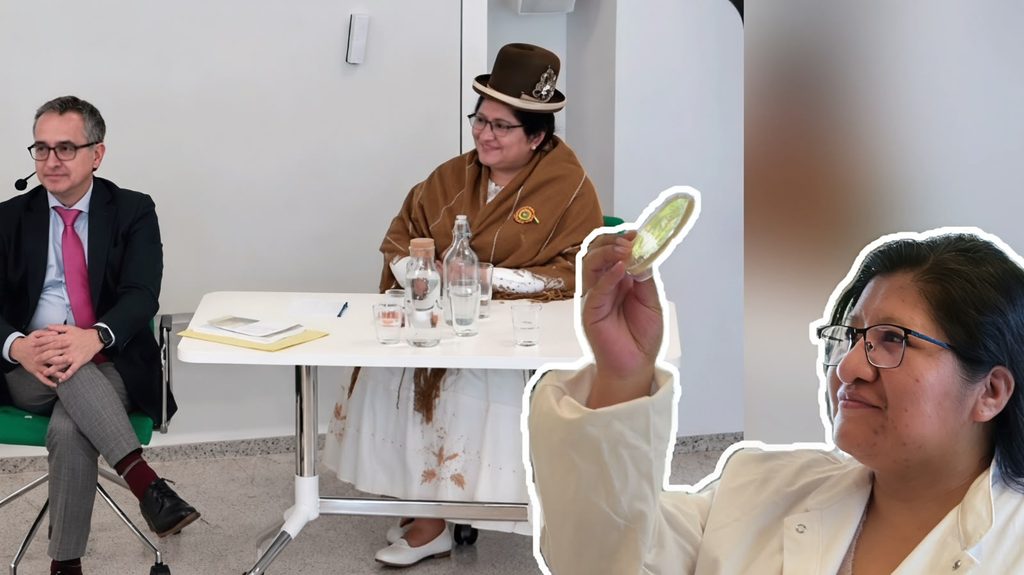 Marisel Mamani Mamani defendió este viernes su tesis doctoral en Suecia. (UMSA.bo)