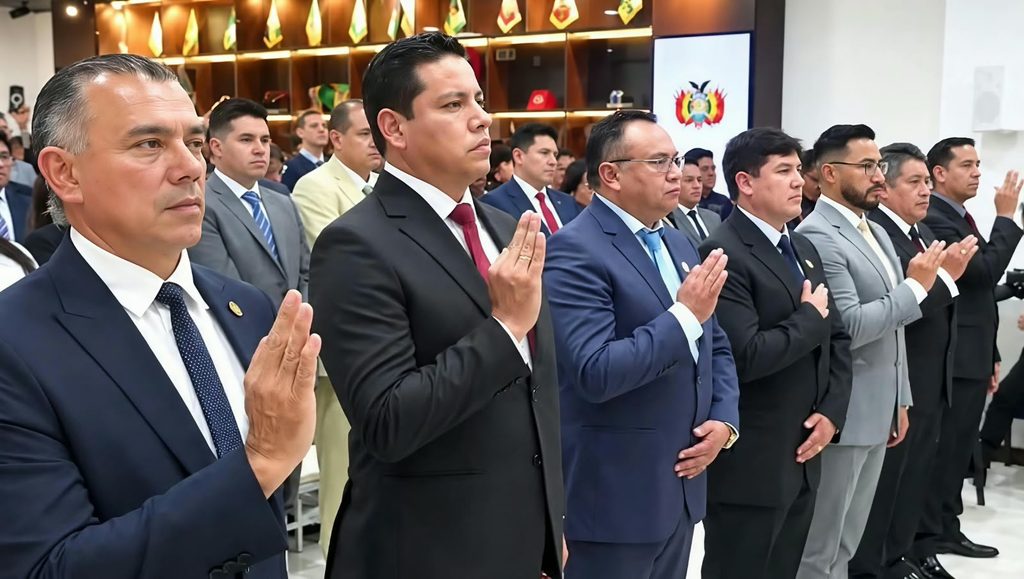 Acto de posesión de los nueve fiscal departamentales interinos de Bolivia.