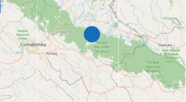 Reportan sismo de magnitud 3,7 en la provincia Carrasco